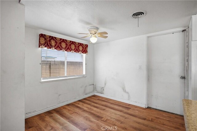 5331 Vallecito Ave, Westminster, CA 92683 - spare room featuring a ceiling fan, wood finished floors, and a textured ceiling
