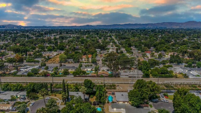 7745 Geyser Ave, Reseda, CA 91335 - aerial view of property and surrounding area with a mountainous background