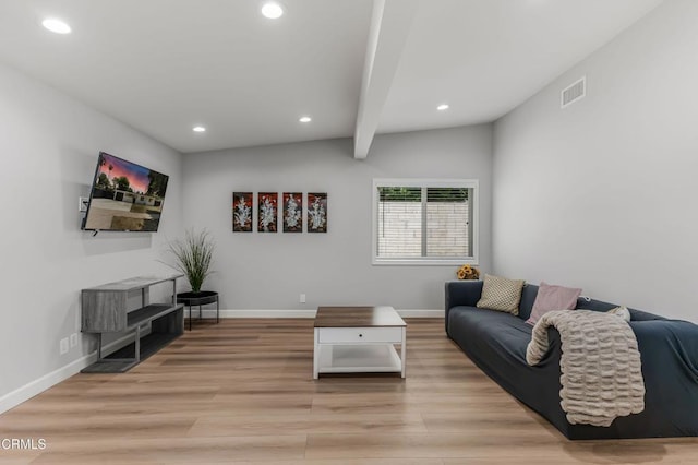 7745 Geyser Ave, Reseda, CA 91335 - living area featuring recessed lighting, light wood-style flooring, and baseboards