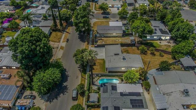 7745 Geyser Ave, Reseda, CA 91335 - aerial view of property's location featuring a pool area and nearby suburban area