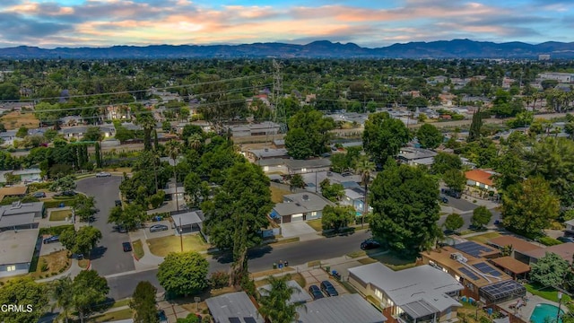 7745 Geyser Ave, Reseda, CA 91335 - aerial view at dusk of a mountain view and a residential view