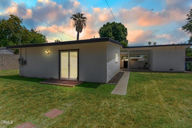 7745 Geyser Ave, Reseda, CA 91335 - back of house at dusk with stucco siding