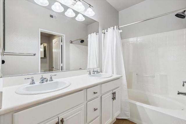 3023 Pacific Palm Way, San Diego, CA 92117 - full bathroom featuring shower / bath combo and double vanity