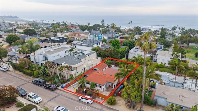 2324 Manchester Ave, Cardiff By The Sea, CA 92007 - aerial view of residential area featuring a nearby body of water and property boundaries highlighted