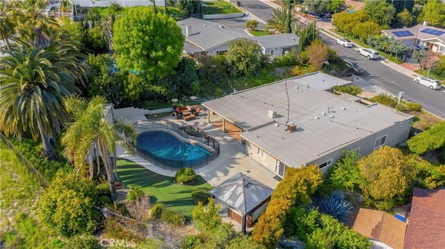 17426 Flanders St, Granada Hills, CA 91344 - drone / aerial view of a pool area