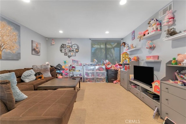 17426 Flanders St, Granada Hills, CA 91344 - living area featuring recessed lighting and carpet flooring