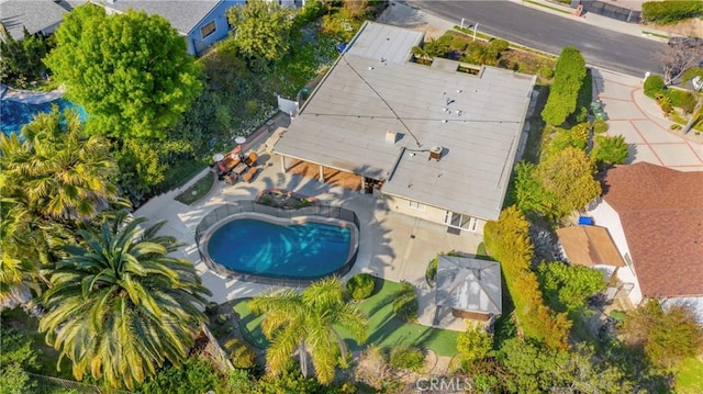 17426 Flanders St, Granada Hills, CA 91344 - view from above of property with a pool