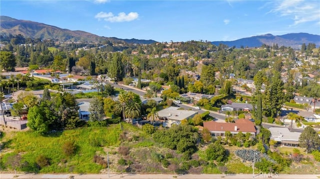 17426 Flanders St, Granada Hills, CA 91344 - aerial perspective of suburban area featuring a mountainous background