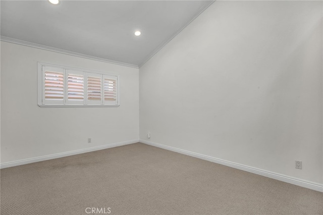1205 S Catalina Ave S Unit A, Redondo Beach, CA 90277 - carpeted spare room featuring crown molding, baseboards, and recessed lighting