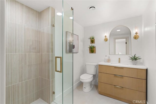 742 Hudson Ave, Costa Mesa, CA 92626 - full bathroom featuring vanity, a stall shower, and toilet