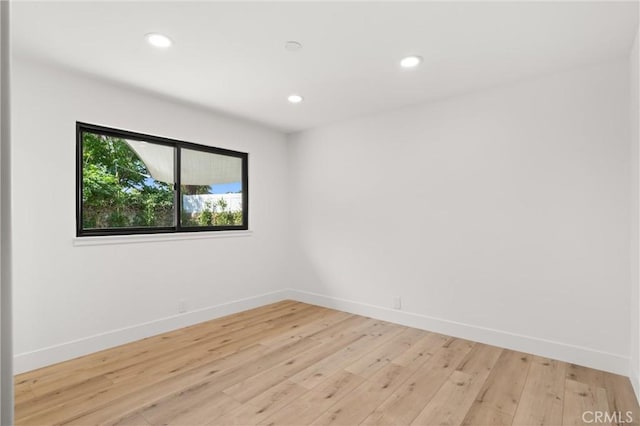 742 Hudson Ave, Costa Mesa, CA 92626 - spare room with baseboards, recessed lighting, and light wood finished floors