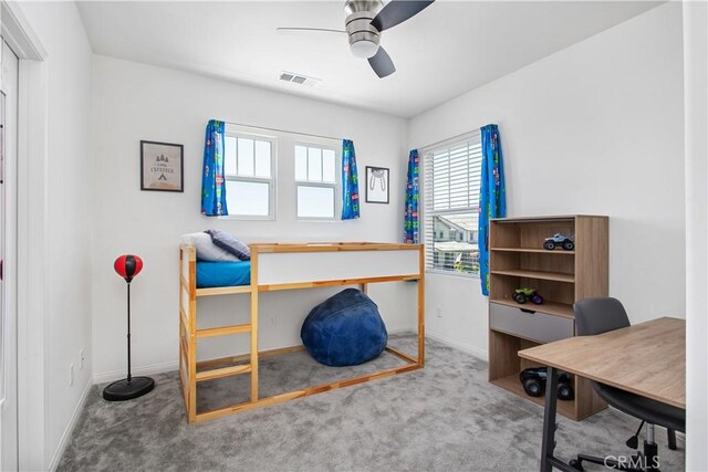 32172 Verbena Way, Temecula, CA 92591 - carpeted office with ceiling fan and baseboards