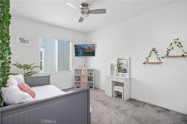 32172 Verbena Way, Temecula, CA 92591 - bedroom featuring light colored carpet, baseboards, and a ceiling fan