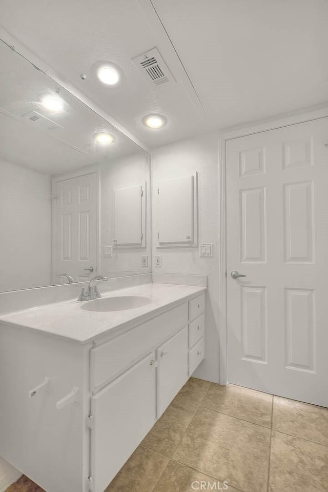 1995 Las Colinas Cir Unit 307, Corona, CA 92879 - bathroom featuring vanity, tile patterned flooring, and recessed lighting