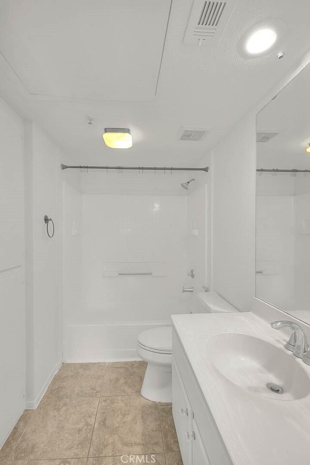 1995 Las Colinas Cir Unit 307, Corona, CA 92879 - full bathroom featuring vanity, toilet, tub / shower combination, and tile patterned floors