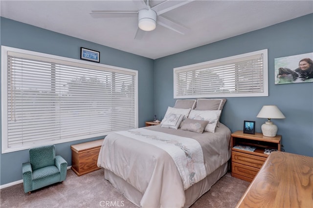 14522 San Feliciano Ln, Mirada, CA 90638 - bedroom featuring carpet, a ceiling fan, and baseboards