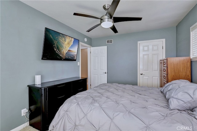 14522 San Feliciano Ln, Mirada, CA 90638 - carpeted bedroom with a ceiling fan and baseboards