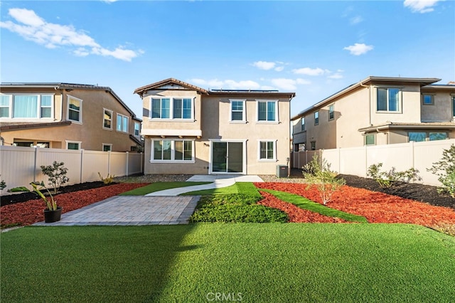 32129 Dymondia Way, Temecula, CA 92591 - rear view of house featuring stucco siding, a patio area, and central AC unit