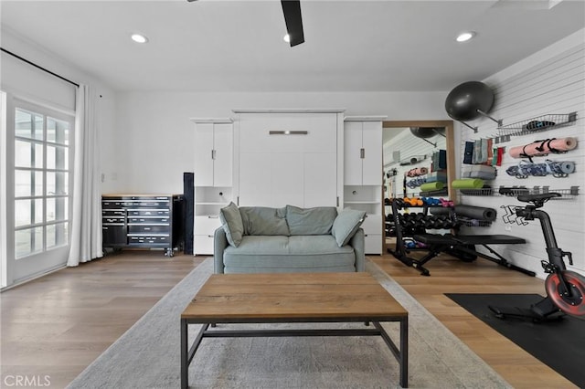 14332 Roblar Pl, Sherman Oaks, CA 91423 - living area with light wood-style floors and recessed lighting