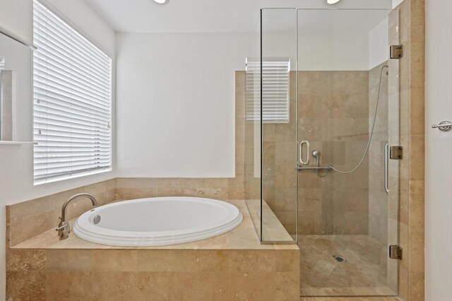 74158 Pele Pl, Palm Desert, CA 92211 - full bathroom with a garden tub and a stall shower