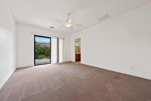 74158 Pele Pl, Palm Desert, CA 92211 - empty room featuring a ceiling fan, carpet floors, and baseboards