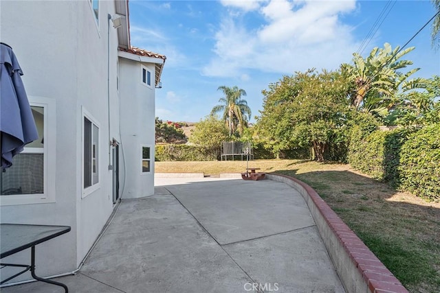 2445 N Santiago Blvd, Orange, CA 92867 - view of patio / terrace with a trampoline