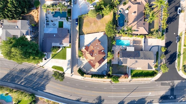 2445 N Santiago Blvd, Orange, CA 92867 - aerial view of residential area featuring a pool area