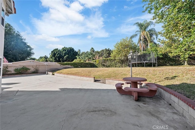 2445 N Santiago Blvd, Orange, CA 92867 - view of patio with a trampoline