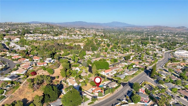 2445 N Santiago Blvd, Orange, CA 92867 - aerial overview of property's location with mountains and nearby suburban area