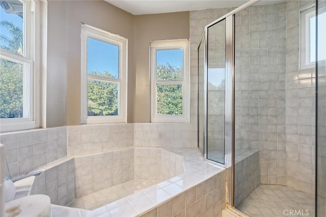 2445 N Santiago Blvd, Orange, CA 92867 - full bathroom featuring a bath and a shower stall