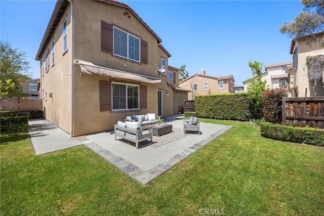 298 W Pebble Creek Ln, Orange, CA 92865 - rear view of house featuring an outdoor hangout area, a patio, and stucco siding