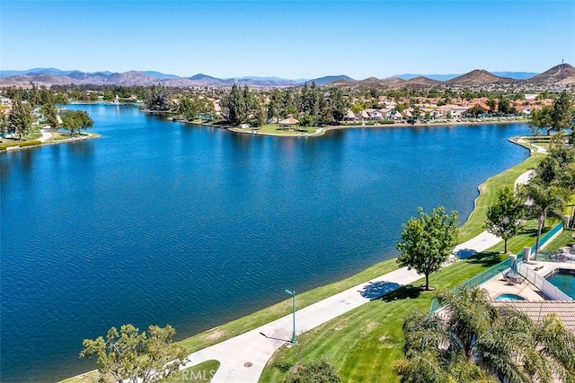 28705 Bridge Water Ln, Menifee, CA 92584 - water view with a mountain backdrop