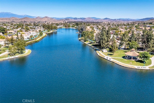 28705 Bridge Water Ln, Menifee, CA 92584 - aerial view of a water and mountain view
