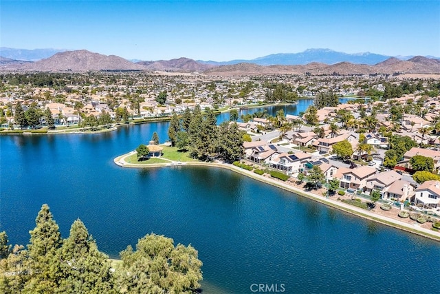 28705 Bridge Water Ln, Menifee, CA 92584 - aerial perspective of suburban area with a water and mountain view