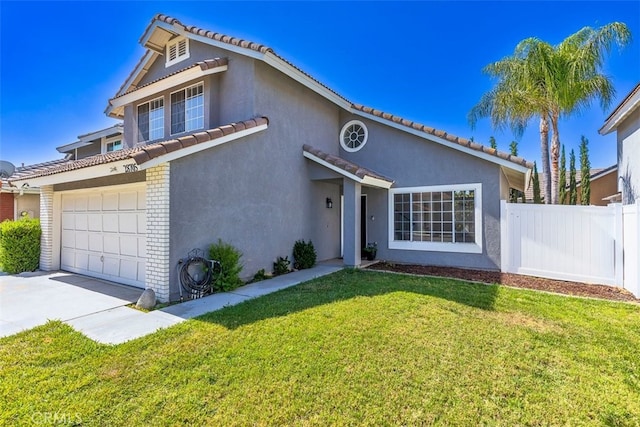 28705 Bridge Water Ln, Menifee, CA 92584 - view of front of home featuring concrete driveway, a tiled roof, and stucco siding