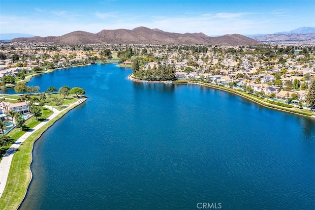 28705 Bridge Water Ln, Menifee, CA 92584 - aerial view of residential area featuring a water and mountain view