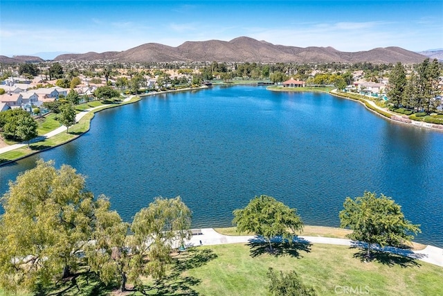 28705 Bridge Water Ln, Menifee, CA 92584 - aerial view of a water and mountain view