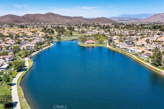 28705 Bridge Water Ln, Menifee, CA 92584 - aerial perspective of suburban area featuring a water and mountain view