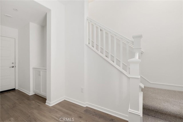 175 Cadence, Irvine, CA 92618 - staircase with wood finished floors and baseboards