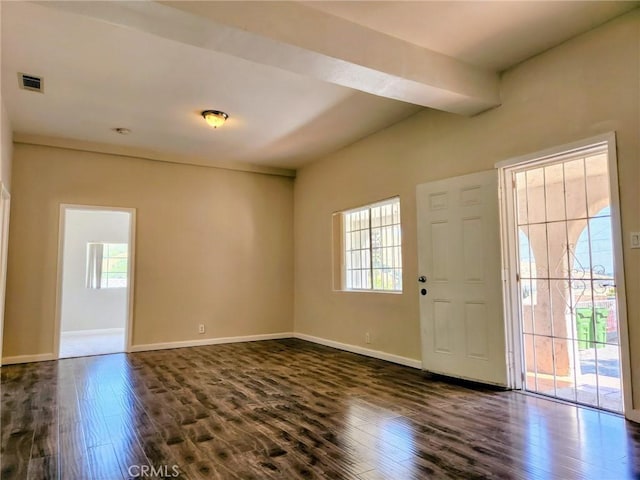4297 Moonstone Dr, Los Angeles, CA 90032 - foyer entrance with dark wood-style flooring and baseboards