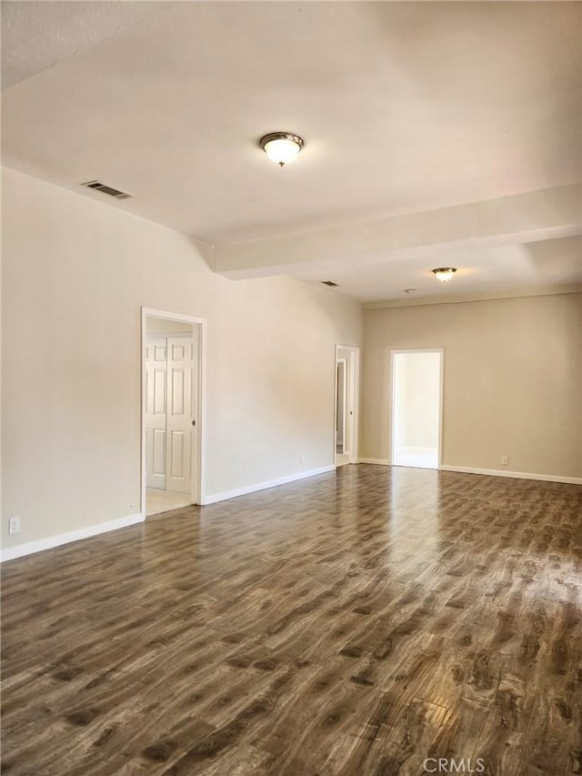 4297 Moonstone Dr, Los Angeles, CA 90032 - empty room with dark wood-type flooring and baseboards