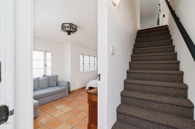 422 Foothill Dr, Fillmore, CA 93015 - staircase featuring tile patterned floors and baseboards