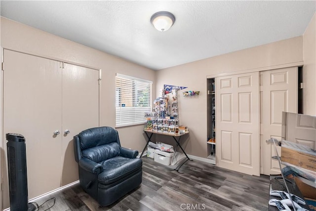 4846 Karling Pl, Palmdale, CA 93552 - sitting room featuring wood finished floors and a textured ceiling