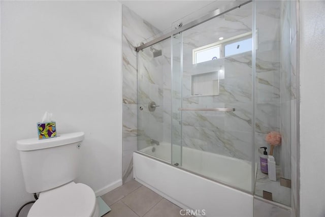 7037 Cimarron St, Los Angeles, CA 90047 - bathroom featuring enclosed tub / shower combo and tile patterned flooring