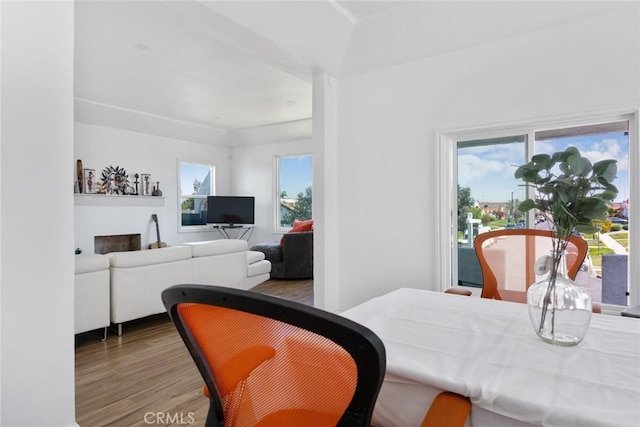 7037 Cimarron St, Los Angeles, CA 90047 - dining area with wood finished floors