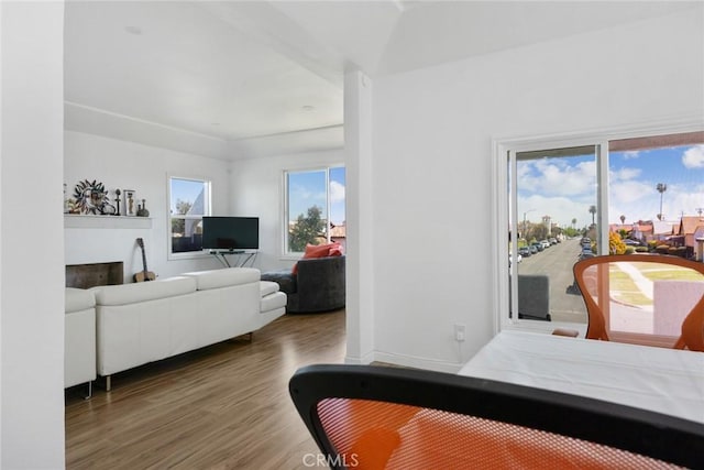 7037 Cimarron St, Los Angeles, CA 90047 - living area with wood finished floors