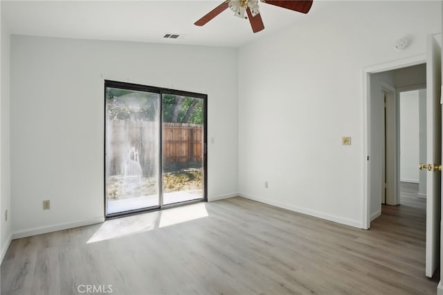 7000 Verdure Way, Elk Grove, CA 95758 - spare room with wood finished floors, a ceiling fan, baseboards, and a smoke detector