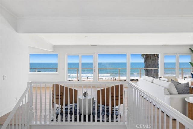 326 Boca Del Canon, San Clemente, CA 92672 - sunroom / solarium featuring a water view and beam ceiling
