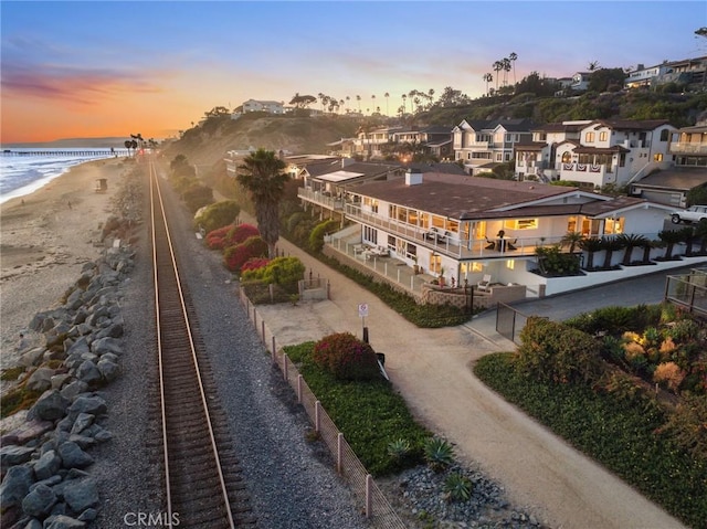 326 Boca Del Canon, San Clemente, CA 92672 - aerial view at dusk of view of water and beach and a residential view