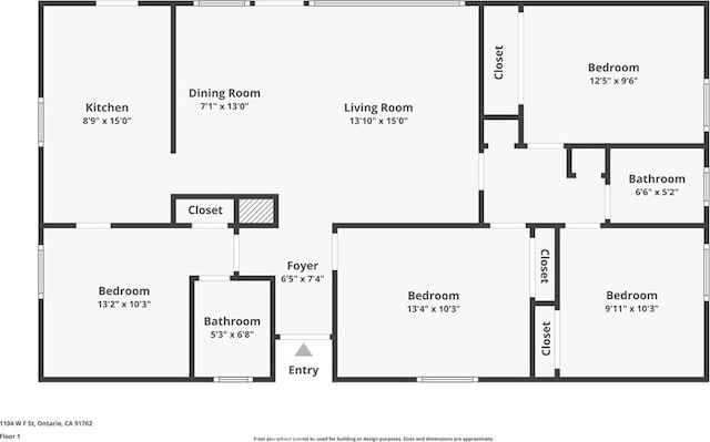 1104 W F St, Ontario, CA 91762 - property floor plan